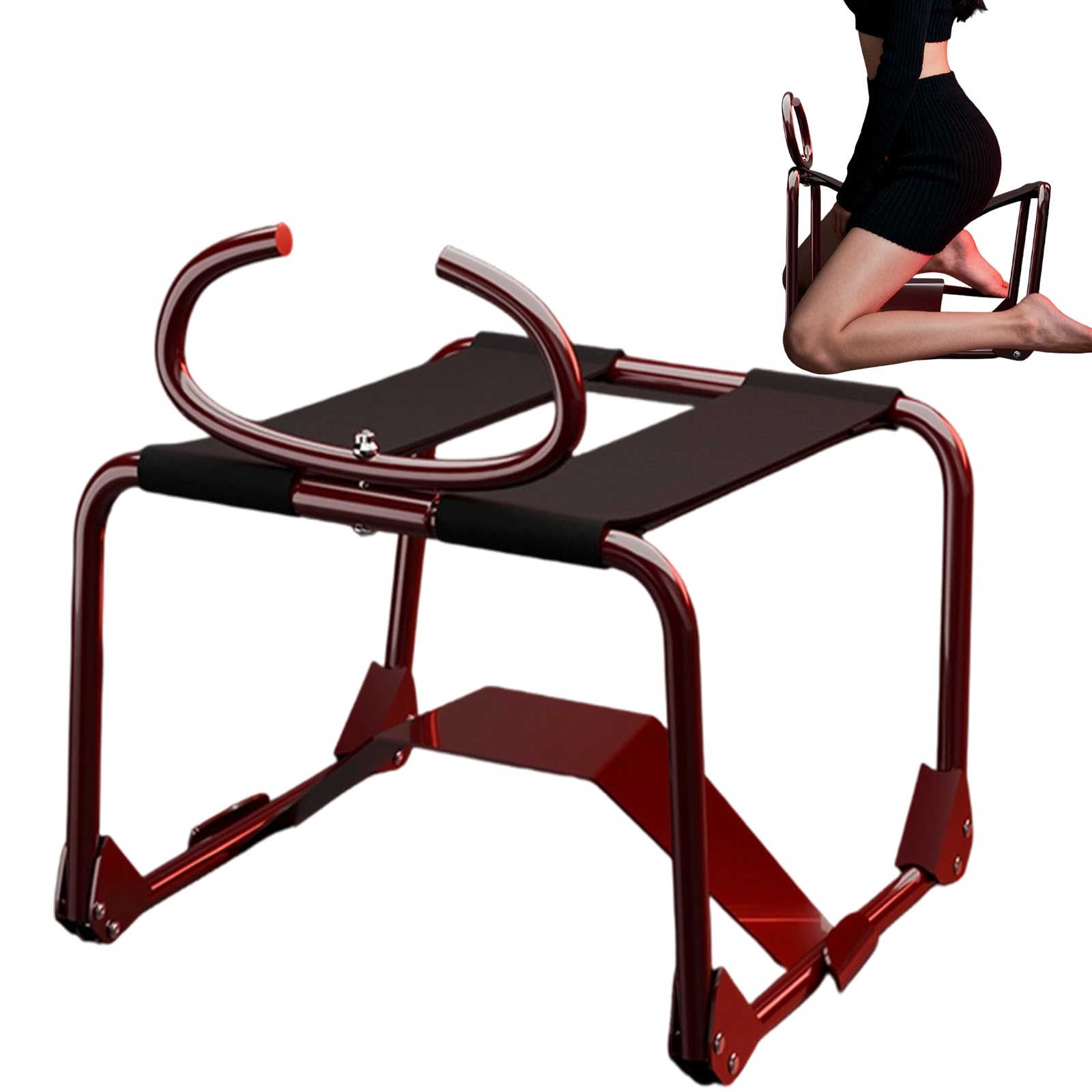 Chaise Sexuelle Pliable pour Couples – Tabouret Érotique à Rebond avec Poignées, Chaise de Position Intime Effort-Saving, Mobilier BDSM avec Support de Godemiché, Idée Cadeau Festival