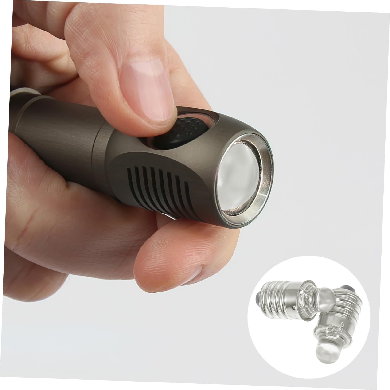 NOLITOY Lampadina LED Torcia Attacco a Vite Mini 6V Confezione da 2 Pezzi