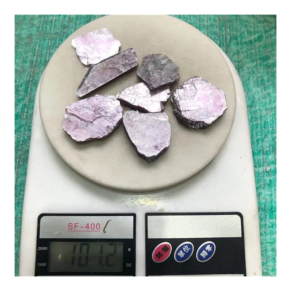Stein Naturkristall Edelstein Lila Lepidolit Rohsteine ​​für Reiki ERTEYIN (Color : Purple Lepidolite, Size : 300g)