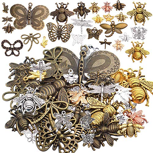 Listado y reviews de Colgante libélula tabla con los diez mejores. 37 Colgantes de insectos, 100 g (aproximadamente 30 a 80 unidades) surtidos de colgantes de insectos, abeja, mariposa, libélula, hallazgos de joyería clásico para pulsera...
