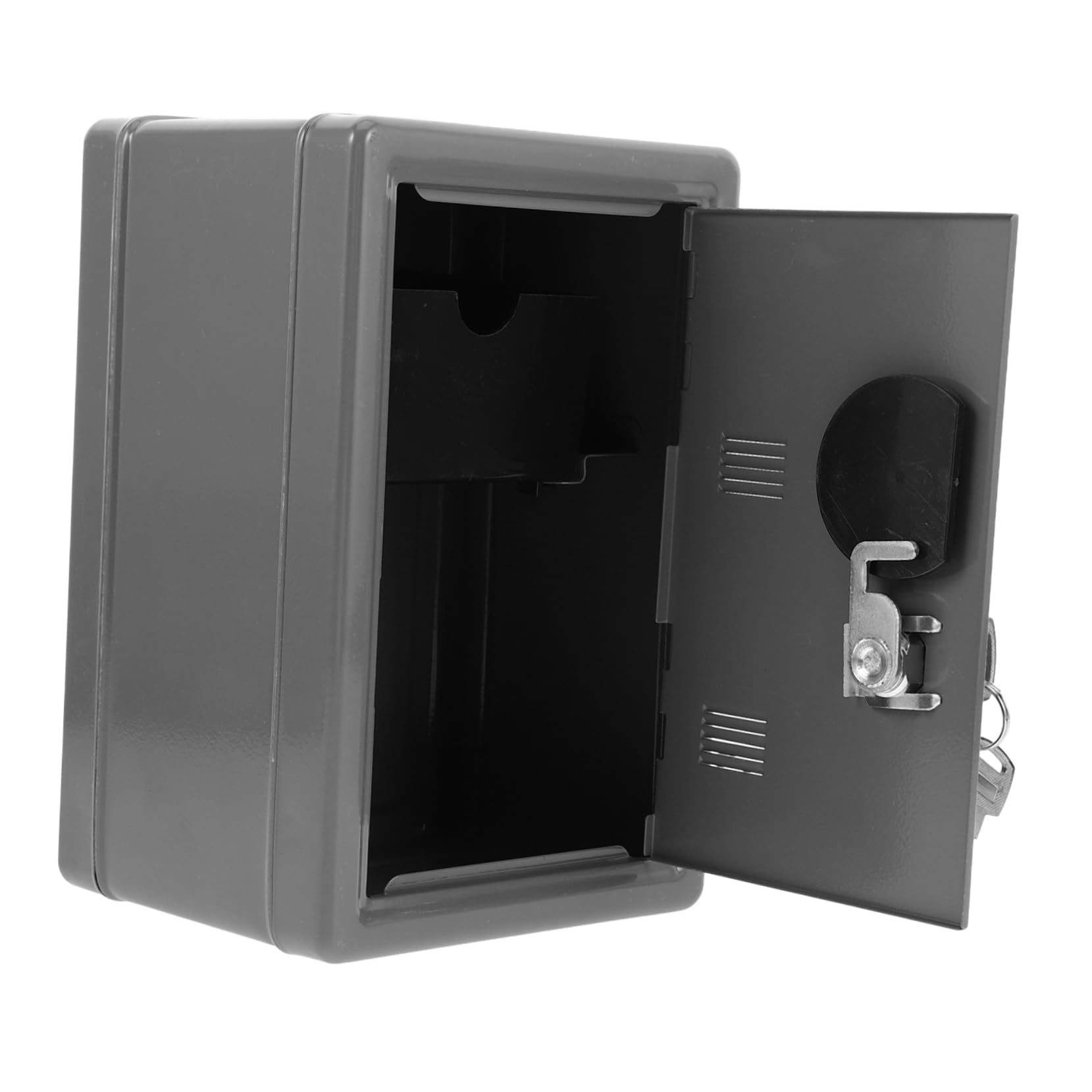 NUOBESTY Cassaforte in Ferro Argento Serratura per Conservare Gioielli e Chiavi, Mini Cassetta di Sicurezza per Casa e Viaggio Combinazione