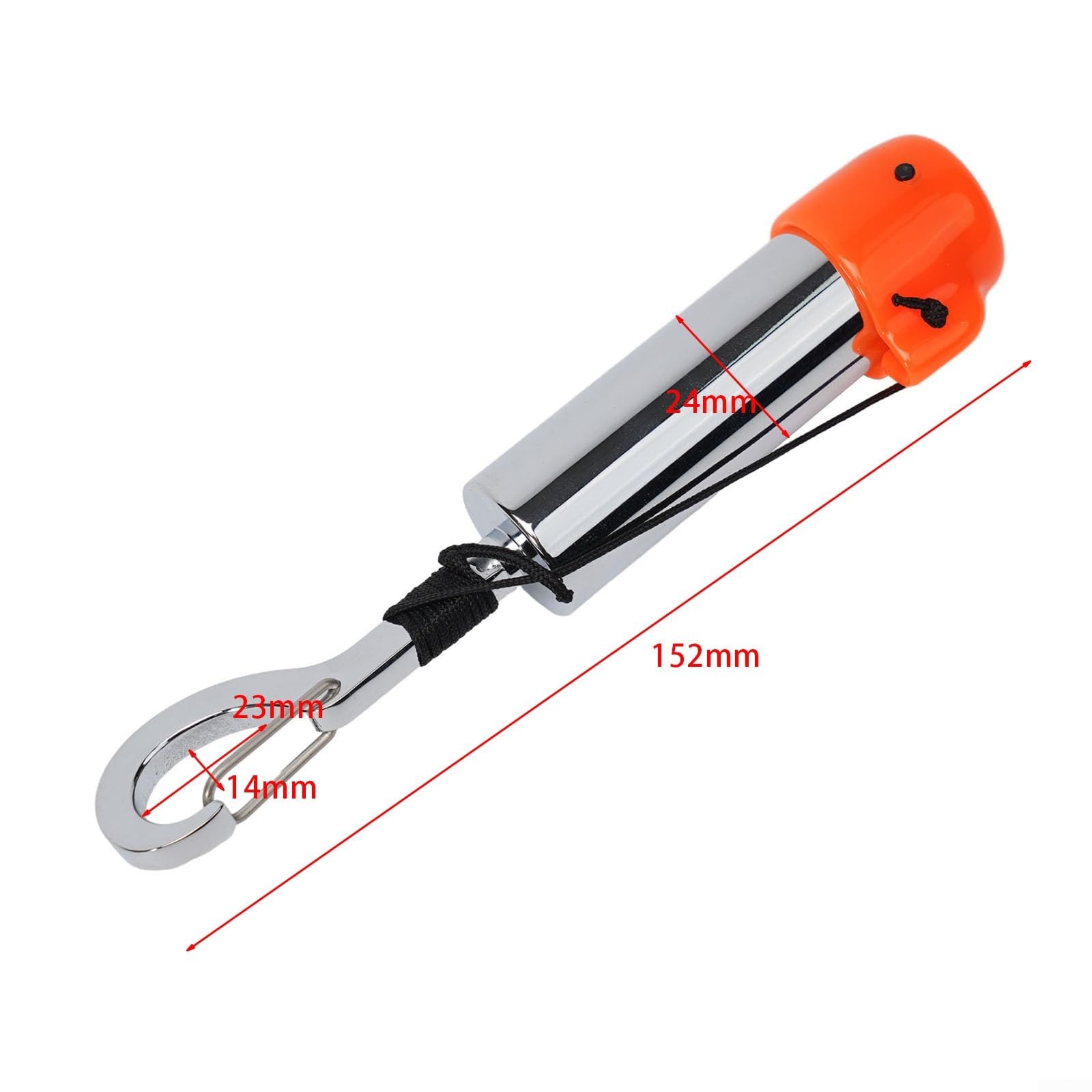 Shaker per immersioni subacquee in acciaio inox, per la sicurezza subacquea, per sonaglio in metallo con copertura per attirare l'attenzione del compagno, snorkeling essenziale (A)
