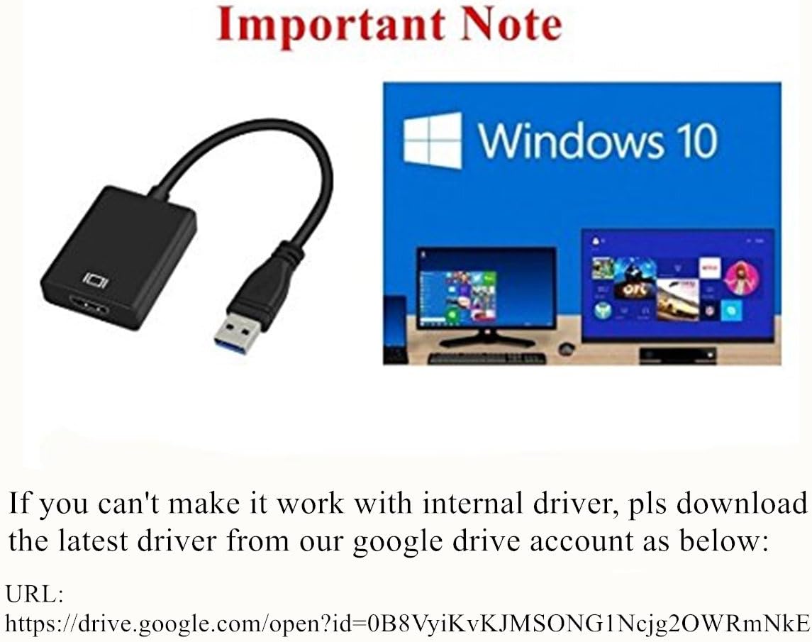USB 3.0 to HDMI 1080P Adapter, Topoint USB to HDMI External Video Monitor Adaptor Converter for Windows 7/8/10 Computer ONLY(not support Mac OS)