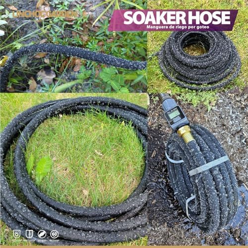 LICNCHOC GARDEN Soaker Hose 50ft,1/2 INCH Flexible Durable Garden Hose for Efficient Watering, Leak-Proof Design 100% Recycled Rubber,Ideal for Lawns,Gardens & Flower Beds - Thumbnail 3