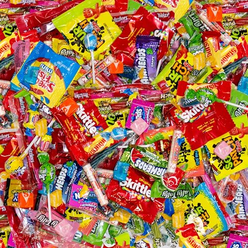 Bulk Candy Variety Pack 2 Pounds Assortment, Approx. 100 Pieces Individually Wrapped Fun Size Chewy And Hard Candy For Parties, Classrooms, Pinatas, Goodie Bags And Buffets