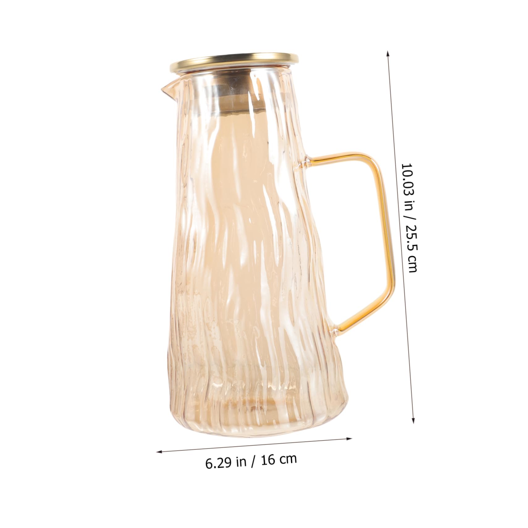 COLLBATH Jarra de Vidrio para Agua Capacidad de 1.5l Diseño Grueso y Tapa Infusora para Té Helado y Frutas Uso Doméstico Elegante y Funcional