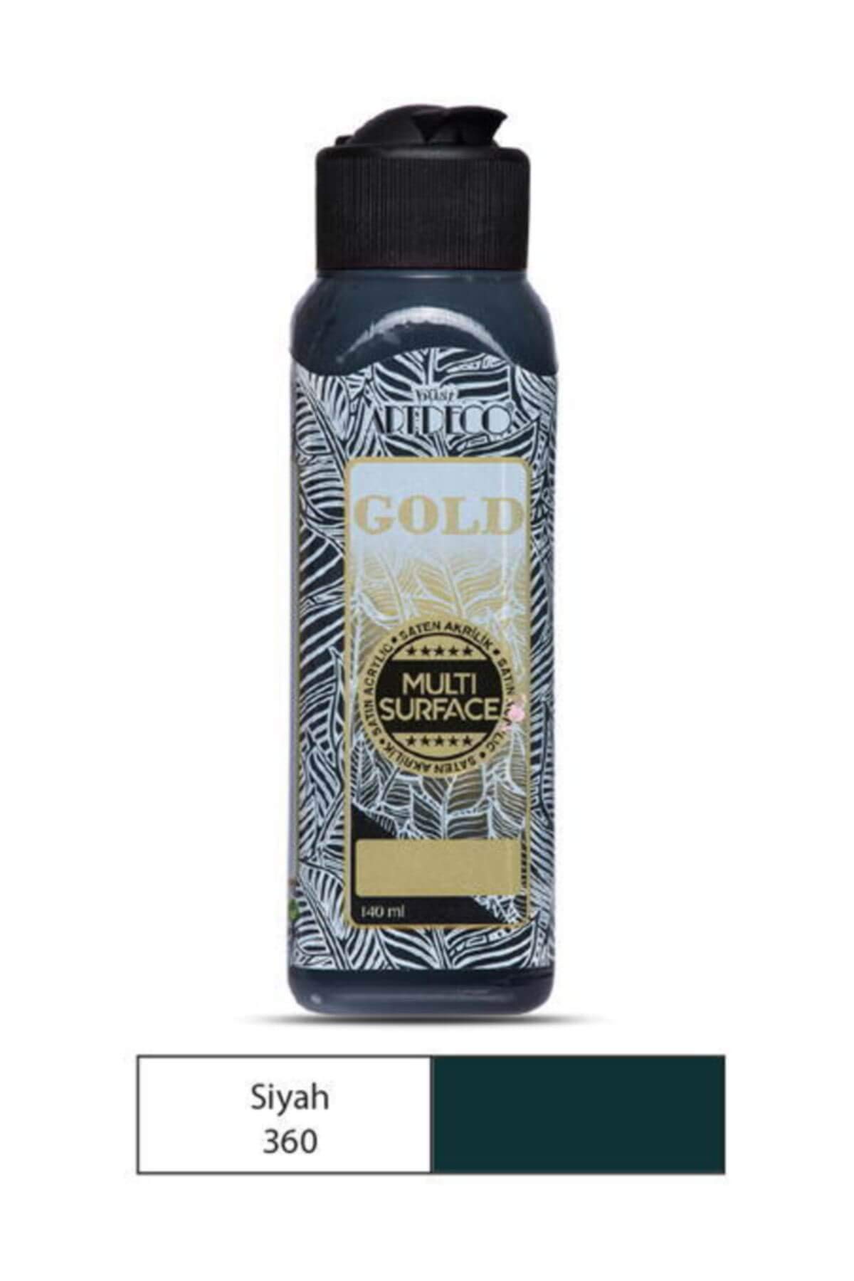 Artdeco Złota wielopowierzchniowa farba akrylowa, 140 ml, czarna 360