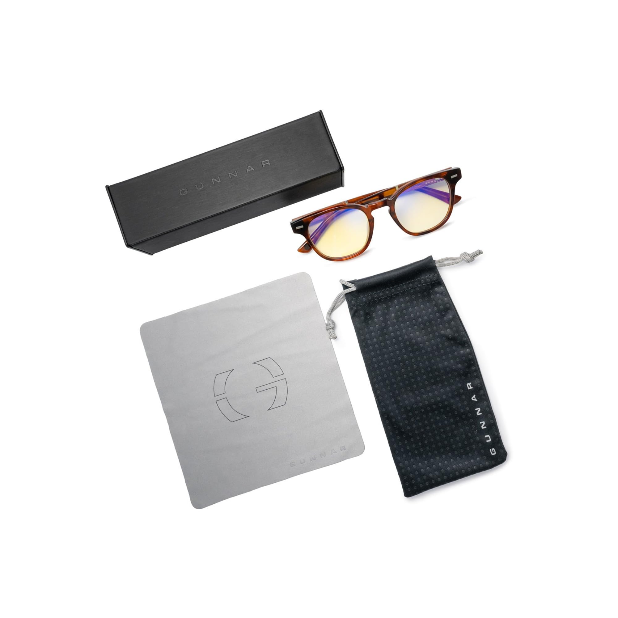 Gunnar Blaulicht-Brille - Tioga - Maroon Rosewood - Mineral Amber