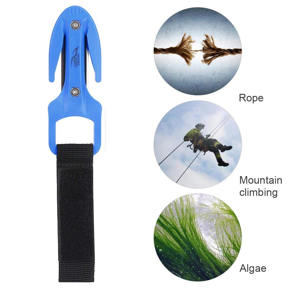Tbest Sicherheit und Rettung Scuba Diver Twin Line Cutter mit Hartplastikscheide ABS Tauchen Schneidmesser Tauchen Hand Line Cutter Tauchen Secant Schneidmesser Unterwasser