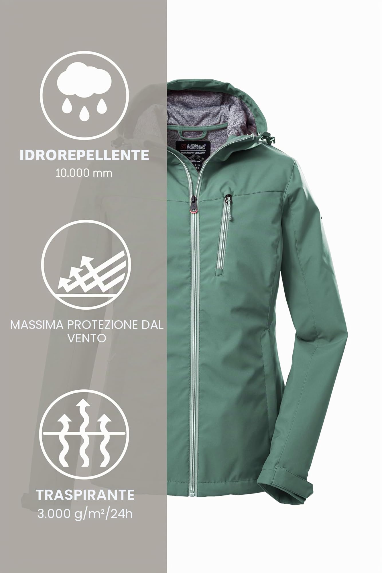 Killtec Kos 89 Wmn Sftshll Jckt Giacca softshell/giacca outdoor con cappuccio Donna