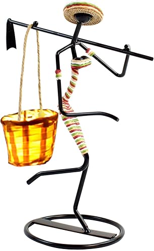 Miniatura 9 de Centro de Mesa De Comedor, portavelas LED, esculturas de hierro, decoración de mesa, figura de hierro multifuncional con luz de vela, colección