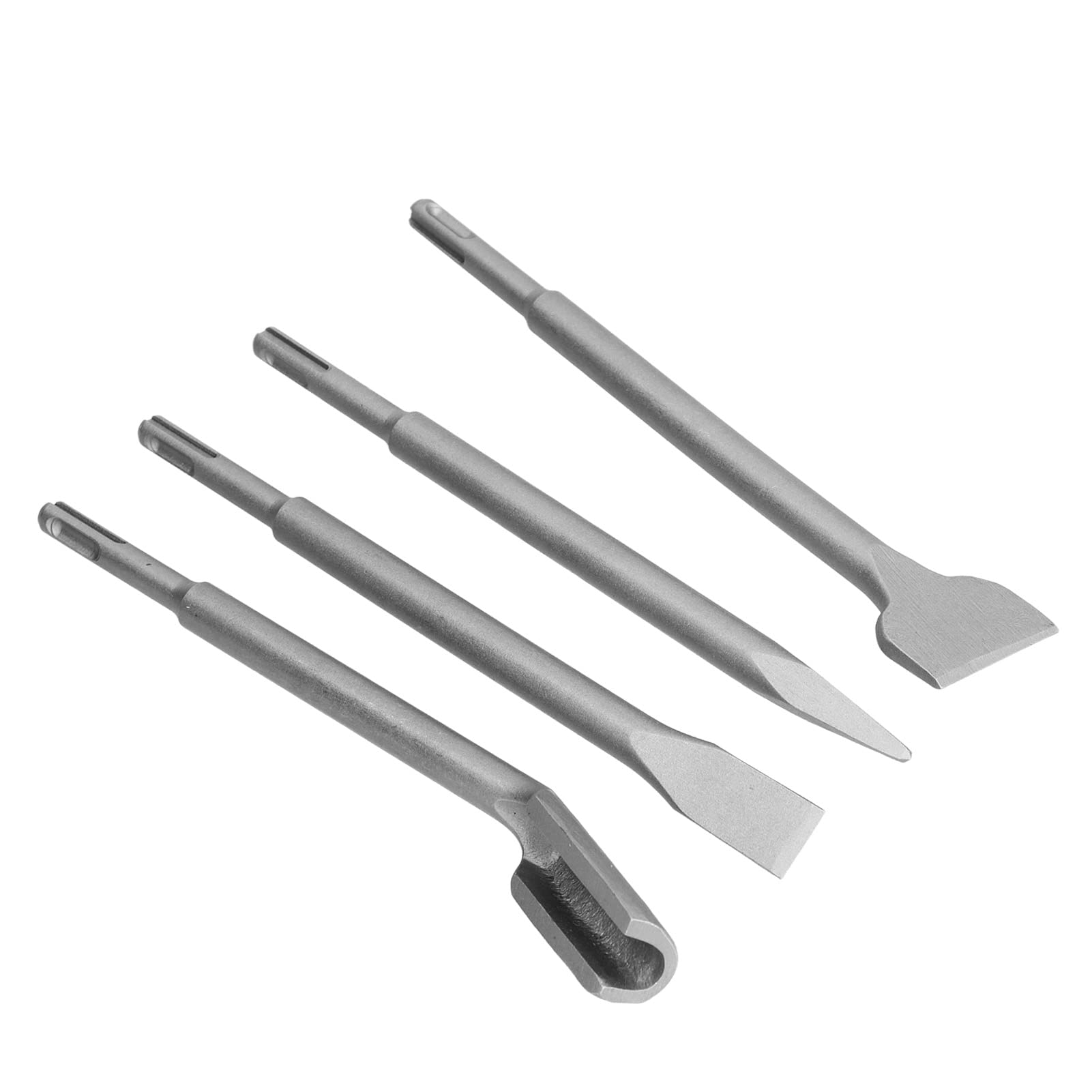 Set di 4 punte da martello per scalpello, set di punte per martello per calcestruzzo, incluso scalpello piatto e scalpello a sgorbia