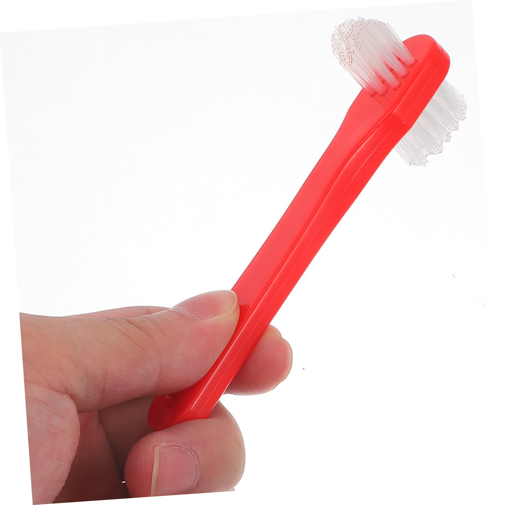 SHERCHPRY 5 Set Spazzola Per La Pulizia Della Protesi Adulti Spazzolino Da Viaggio Ditta Setola Piccolo Spazzolino Da Denti Spazzolino Morbido Portatile Nylon Rosso 4 Pezzi*5