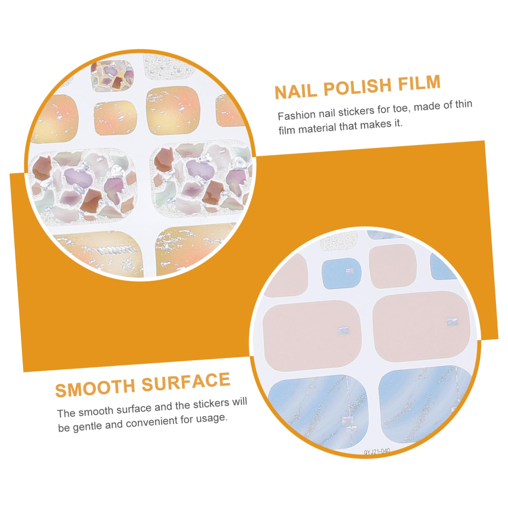 PACKOVE 5 Set Adesivi Per Unghie Decorativi Stickers Per Manicure Facili Applicare Design Chic Per Pedicure Art Per Feste E 8 Fogli*5