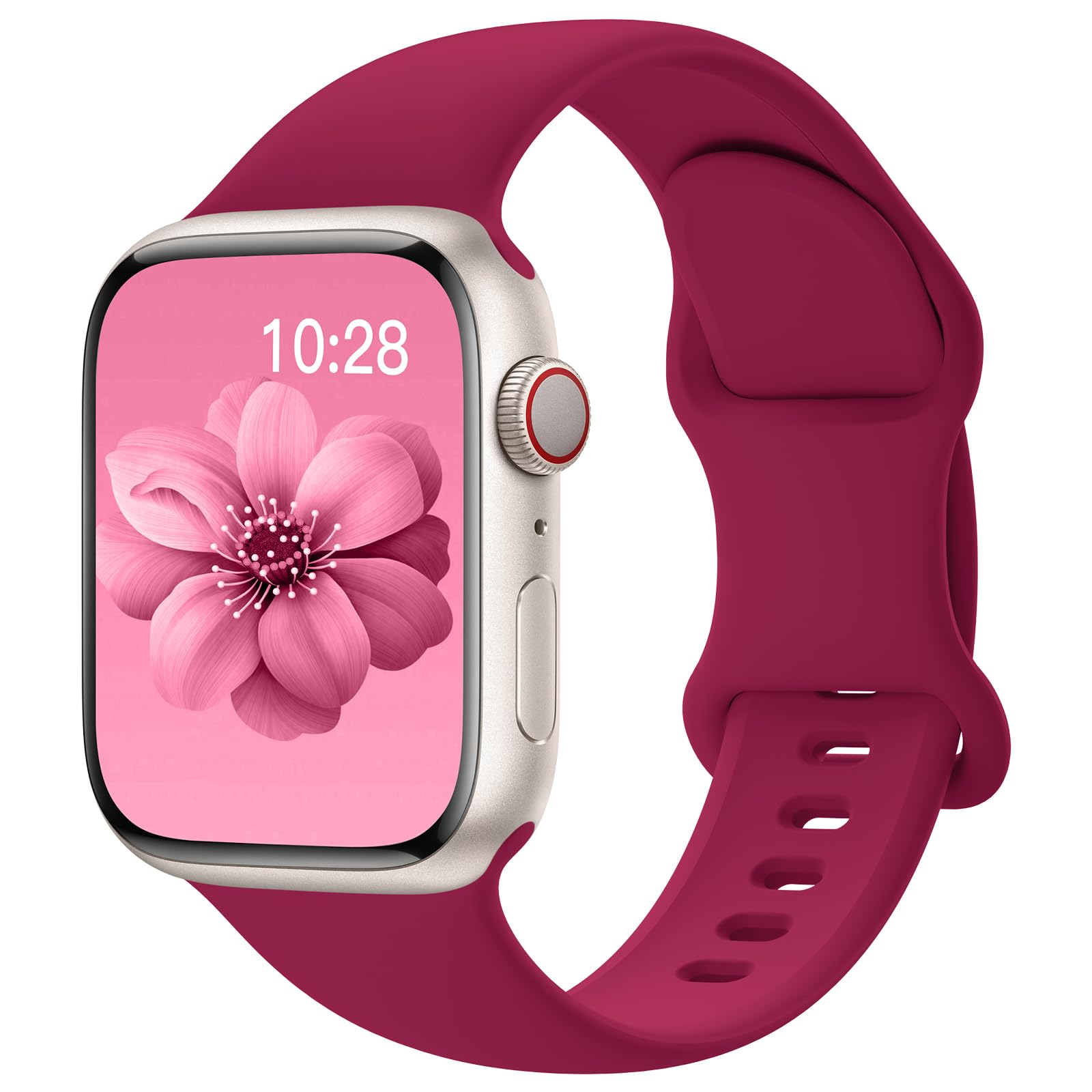 Yoohoo 2 Stück Silikon Armband kompatibel mit Apple Watch 40mm 41mm 42mm 44mm 45mm 46mm 49mm für Damen Herren,Sport Armbänder für iWatch 11 10 9 8 7 6 5 4 3 2 1 Ultra Ultra2 Ultra3 SE 3/2/1
