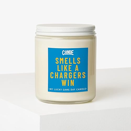Miniatura 2 de CE Craft - Vela con aroma a Chargers Win - Regalo temático de fútbol para papá, hijo y él, temática de California (flor de cactus)