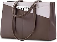 Vista 36 de LOVEVOOK Bolsa para laptop de 15.6 pulgadas para mujer, bolsa de mano impermeable de cuero, maletín para computadora para mujeres de negocios, bolsa