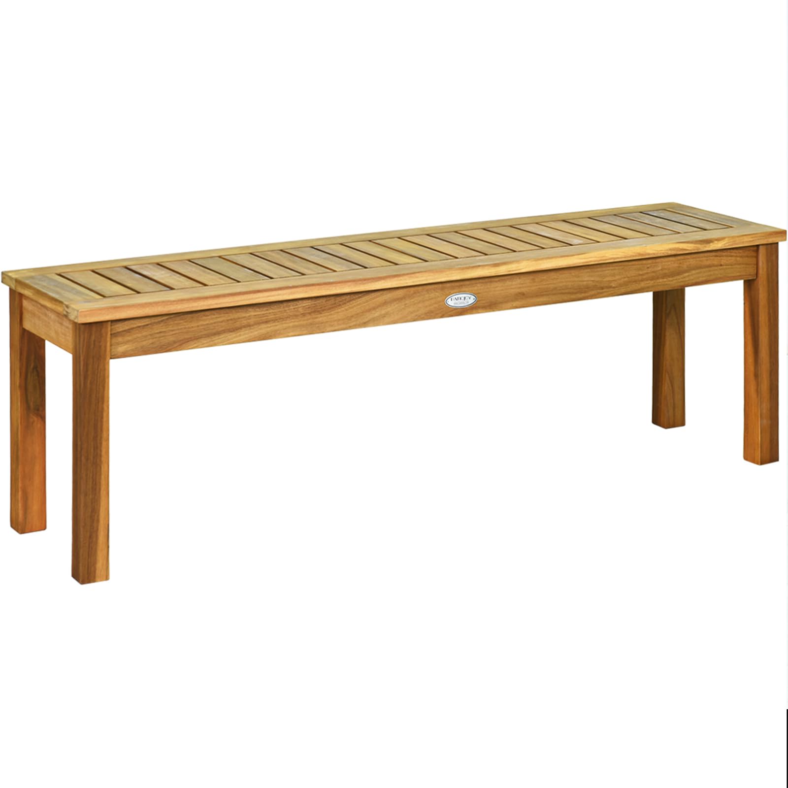 COSTWAY Gartenbank ohne Lehne, Sitzbank Holz wetterfest