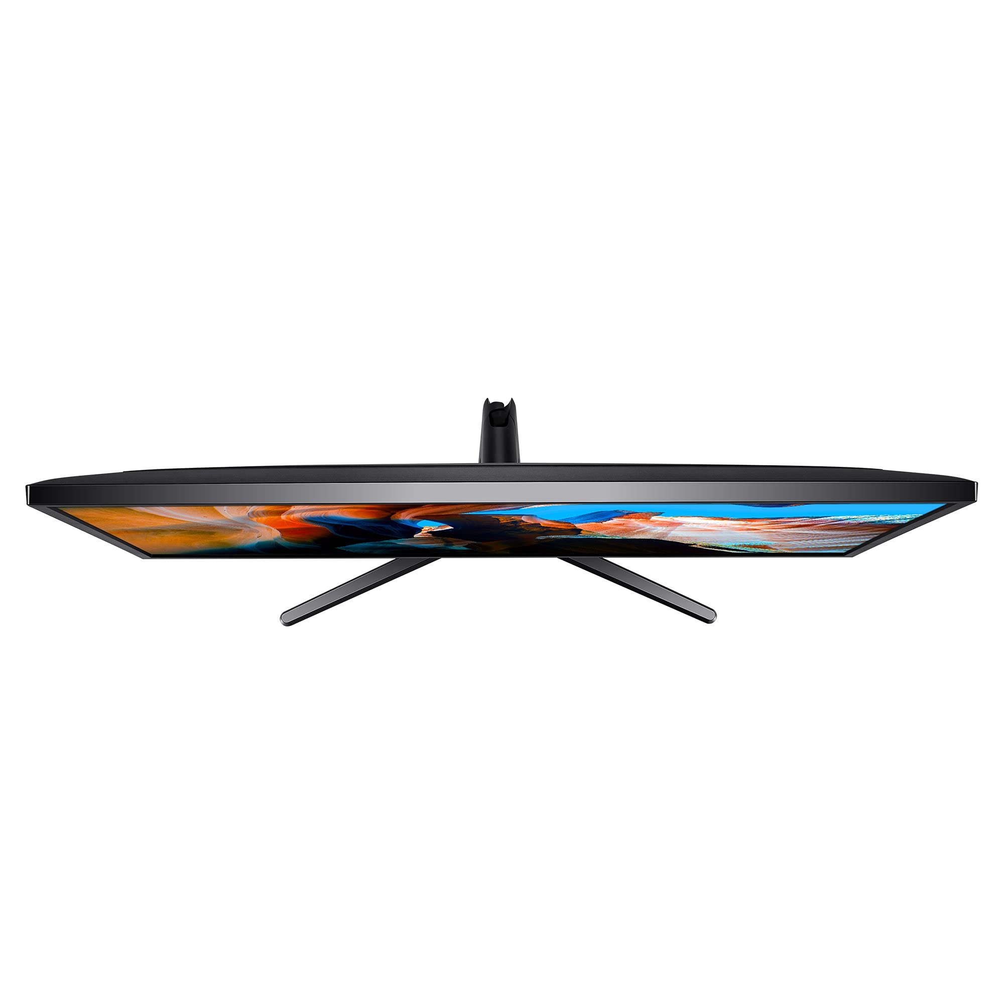 Samsung UHD Monitor U32J590UQP, 32 Zoll, VA-Panel, 4K UHD-Auflösung, AMD FreeSync, Reaktionszeit 4 ms, Bildwiederholrate 60 Hz, Dunkelblau-Grau