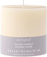 Vista 5 de Paquete de 12: 3.9 in; x 3.9 in; Vela de pilar de marfil Ashland®