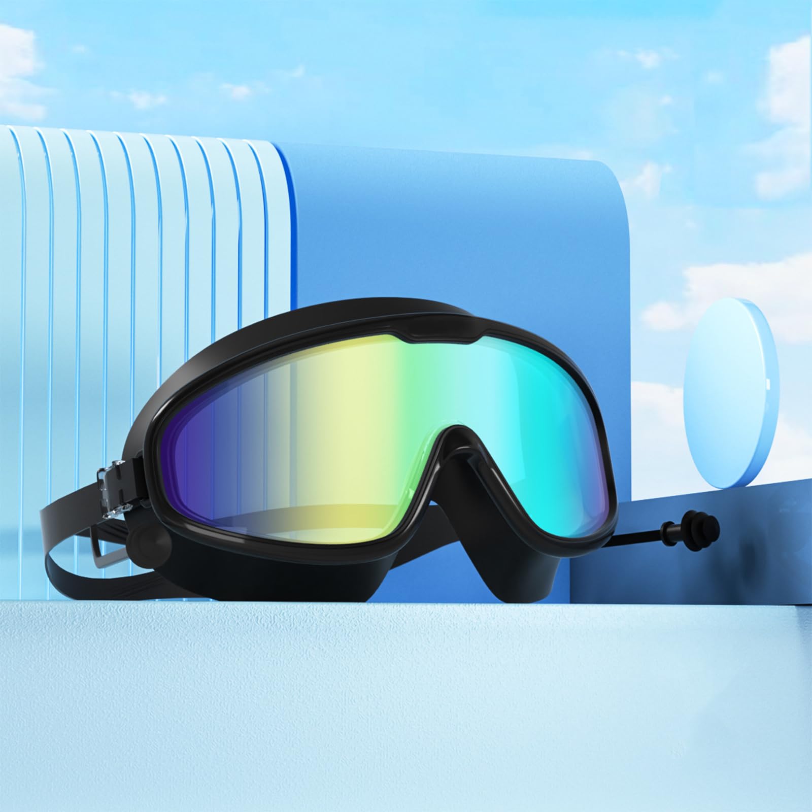 NHCDFA Swimming Goggles for Kids, Swimming Goggles for Kids 6-14, View Wide Swimming Glasses for Men, Comfort Swimming Anti-Fog Leak Proof UV (black) (B0D39TCCB3) Amazon Price History, Amazon Price Tracker
