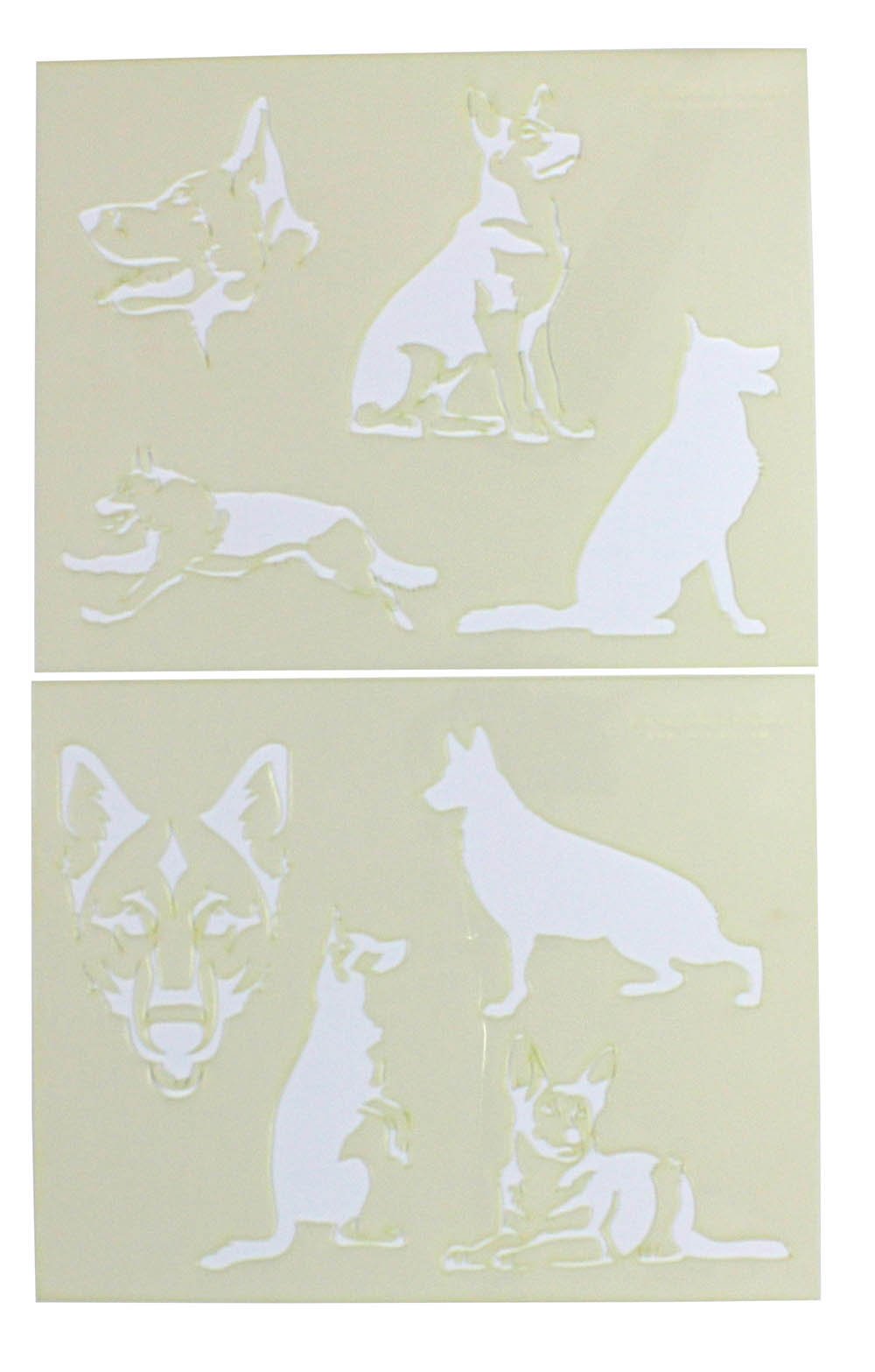 Stencils Crafts Templates Scrapbooking German Shepherd Dogs, Cats, And