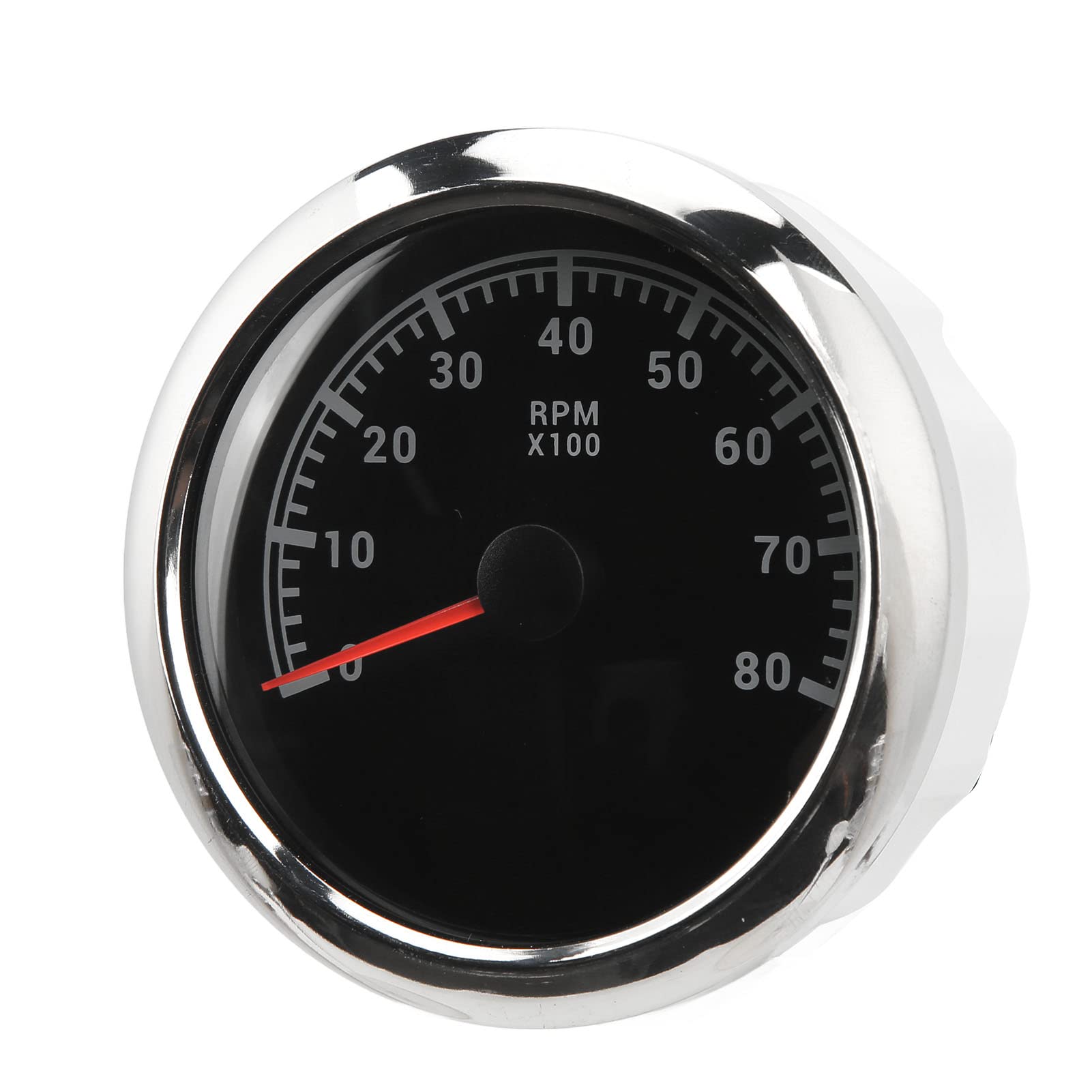 Tacómetro de motor Torvex, 3 en 1, 85 mm, 8000 RPM, indicador de RPM, 9-32 V, retroiluminación roja, indicador de tacómetro con esfera negra para coche, yate, RV