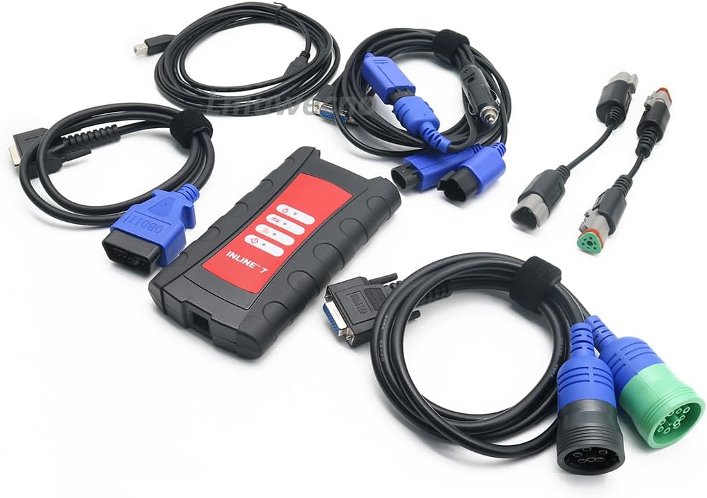 for Cummins Inline 7 Inline Data Link Adapter Truck Diagnostic Tool with for Cummins Insite 9.3 Software (Tool with 9.3 Software)