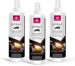 CRISTALINAS Pack of 3 Car Air Freshener Spray | Sandalwood and Cedar Scent | Suitable for Textiles | 100 ml | Effectively and Instantly Neutralises Bad Odors