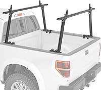 AA-Racks APX25-Lite Extendable Aluminum Pickup Truck Ladder Rack - No Drill Install, 800lb Capacity, Black