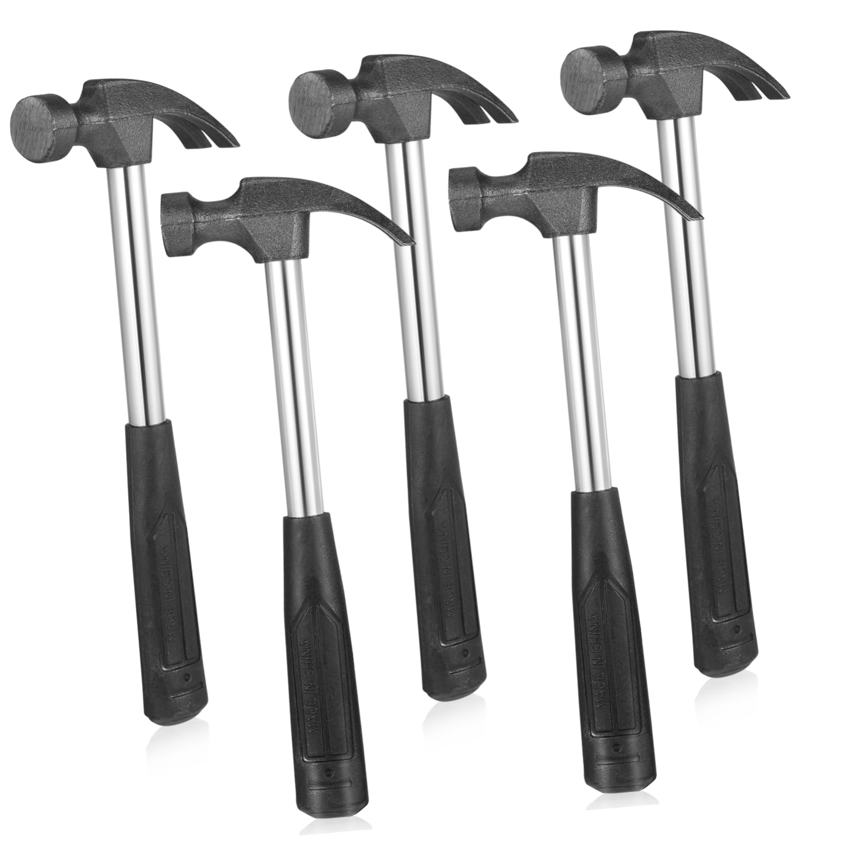 VILLCASE Mini Martillo de Garra 5 Piezas Naranja y Negro, Herramienta Manual para Reparación y Exteriores, Portátil y Ligera, Suministros para Camping y Bricolaje Doméstico