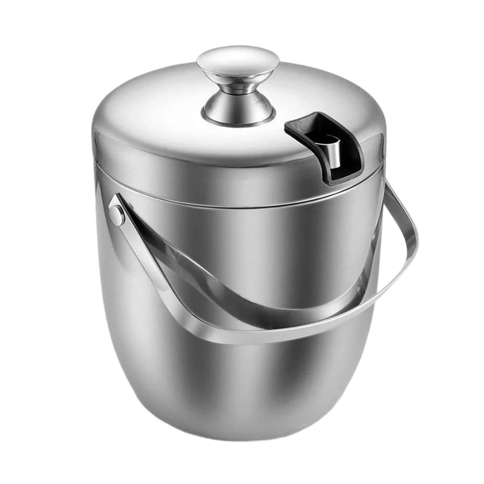 Secchiello for Il Ghiaccio, Secchiello for Il Ghiaccio a Doppia Parete Isolato in Acciaio Inossidabile da 2,8 Litri con Coperchio for refrigeratore for Vino e Birra per Casa, Bar