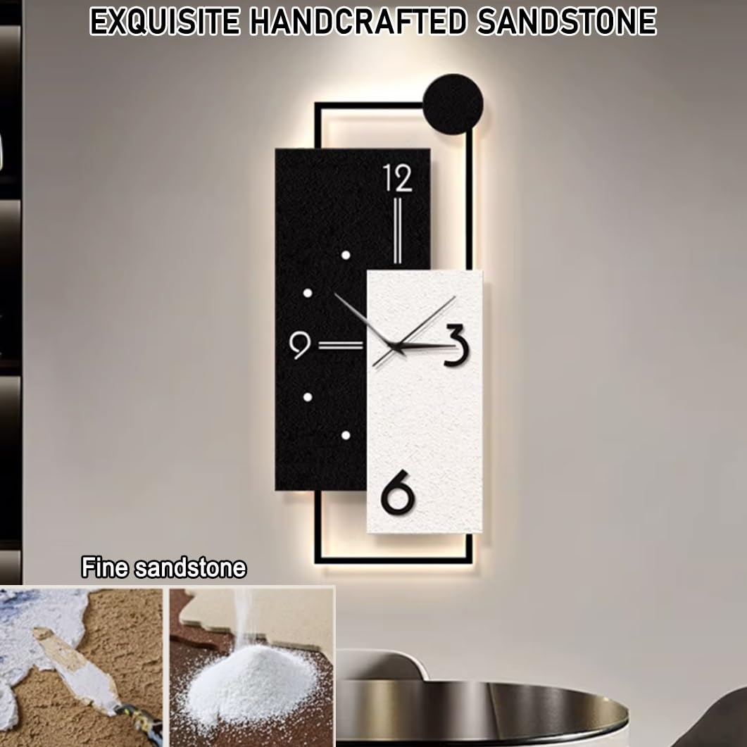 Orologio da parete 3D con luci a LED, orologio decorativo silenzioso creativo, da appendere alla parete, perfetto per la decorazione dell'ingresso di casa