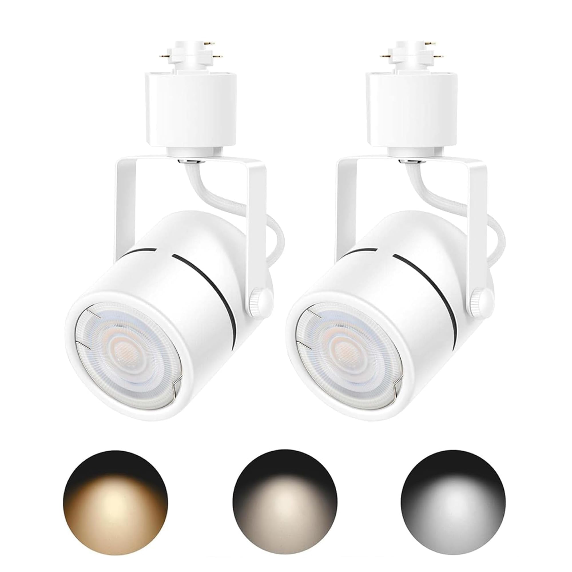 Dimmbare LED-Schienenleuchten 2PCS 3CCT H-Typ 10W GU10 verstellbar 3000K/4000K/6000K Deckenspotlampen