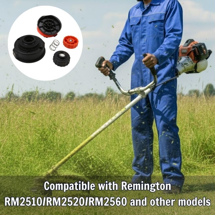Trimmer Head Fit for Remington RM2510 RM2520 RM2560 Murray – Multi-Task Strimmer String Grass Lawn Mower Spool Head Accessories