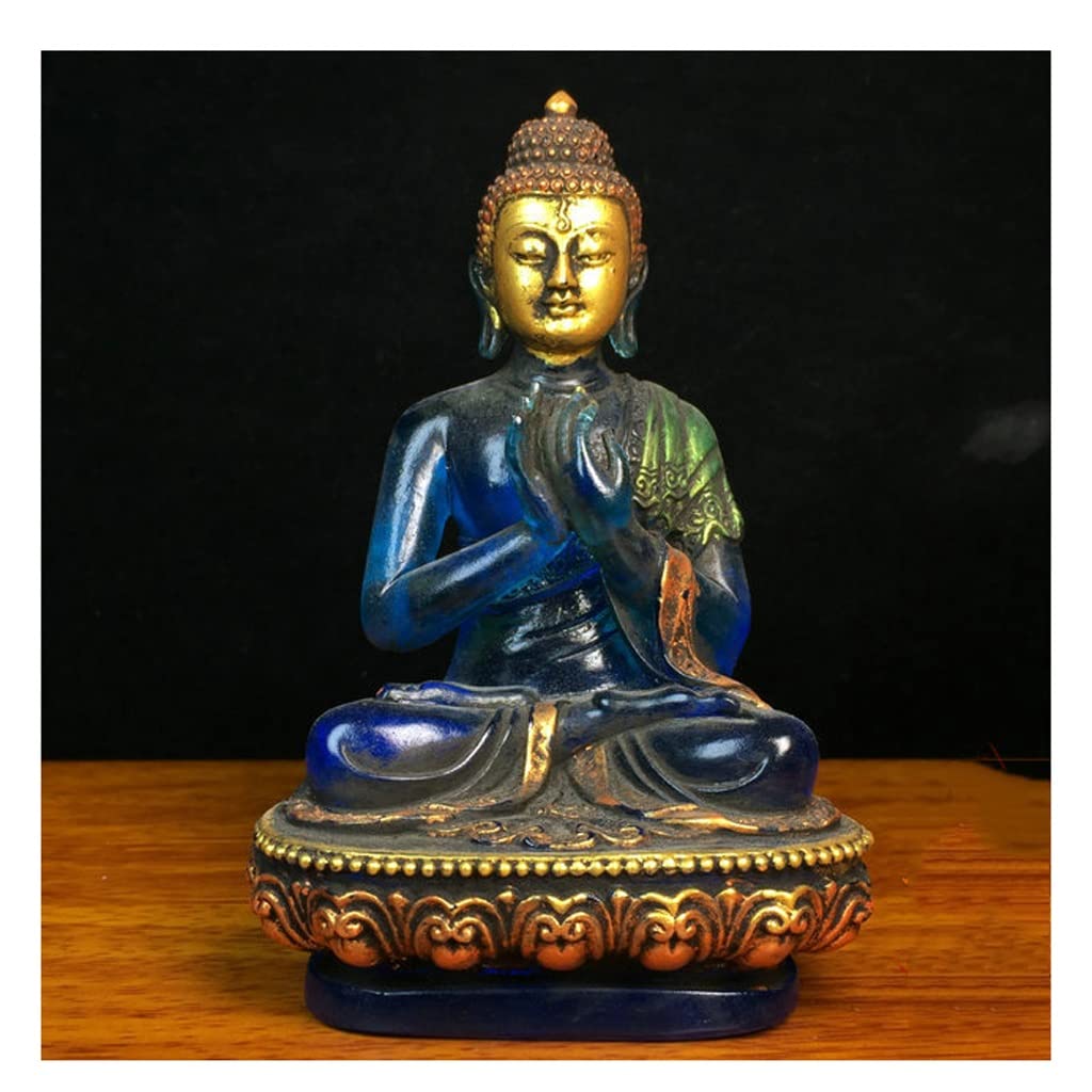 Bouddha assis en verre pour décoration de salle de bain Zen et spa