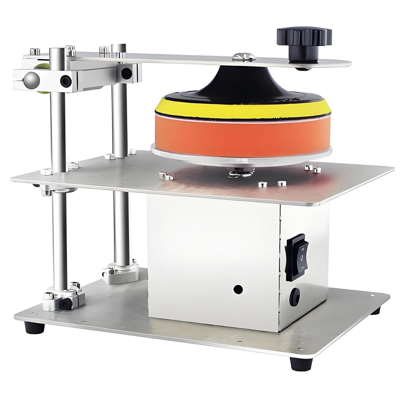 Halbautomatischer Scheibenpolierer, 200W CD DVD Reparatur Reinigung, 7 Geschwindigkeiten Einstellbarer Bankkantenschärfer, Multifunktional für Holz Metall Stein Kratzerentfernung