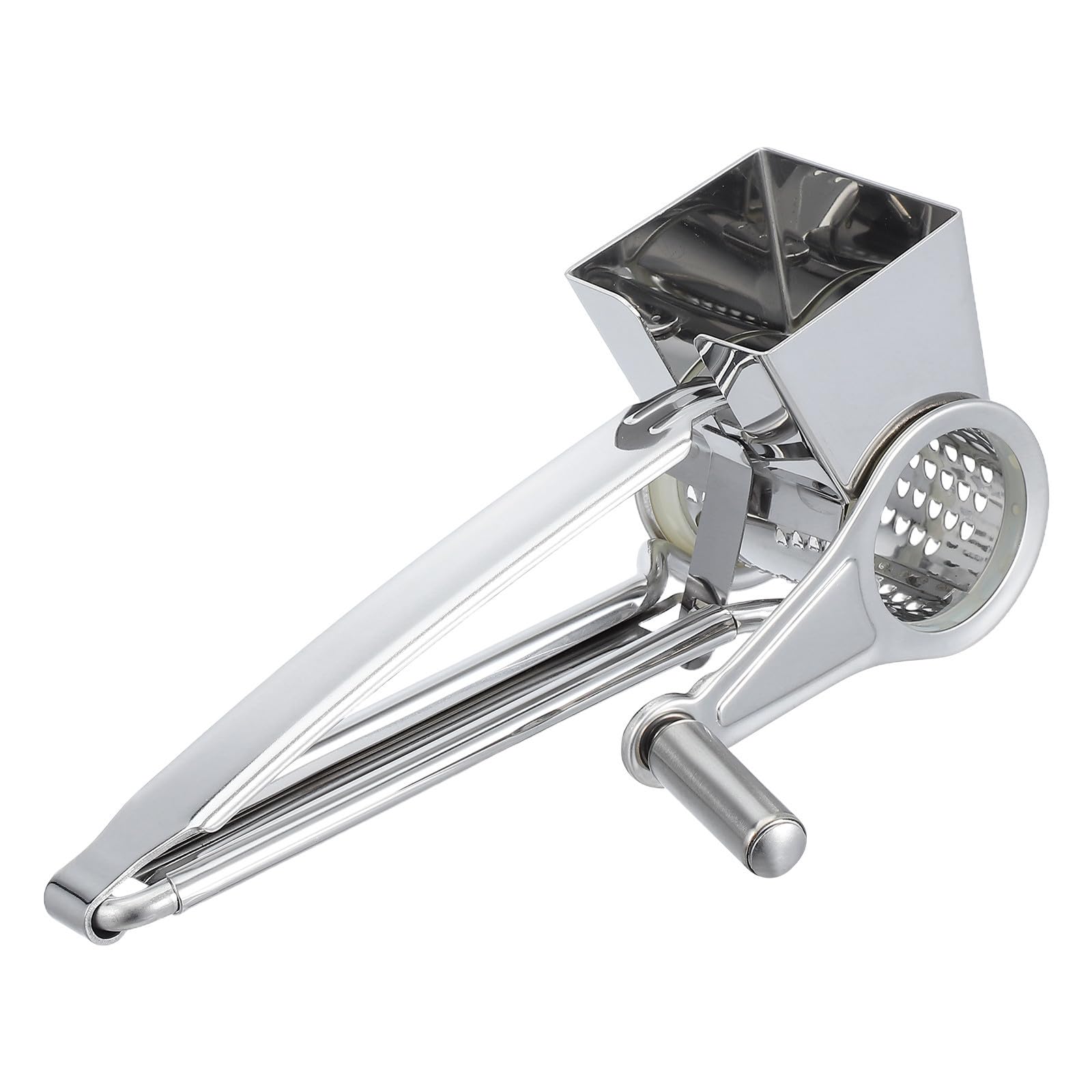 BESTOYARD Kurbelreibe aus Edelstahl Silber mit Handkurbel Manuelle Käsereibe ohne Geruch Multifunktionale Küchenreibe für Küche und Gastronomie