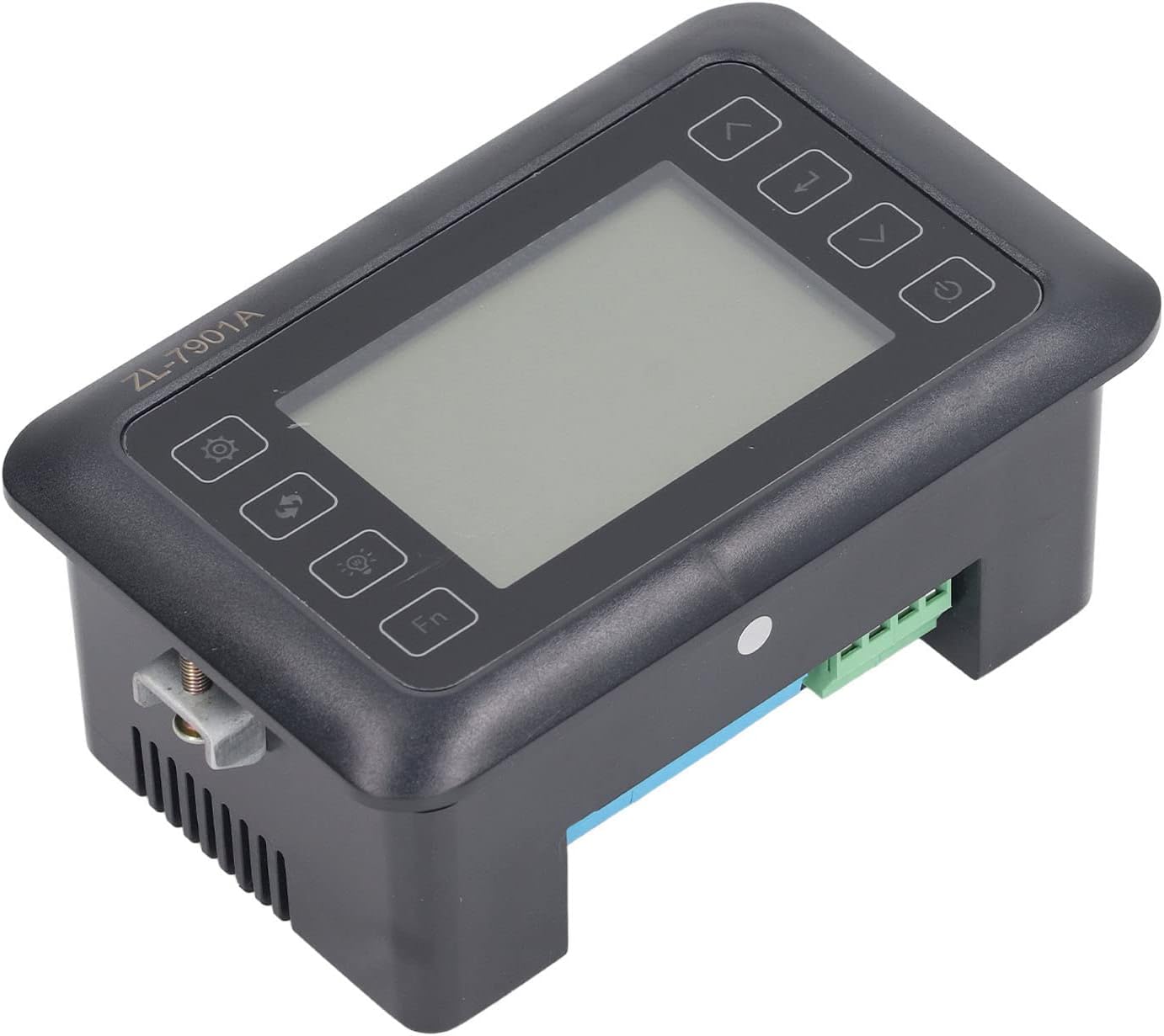 Angled view of Fydun ZL-7901A Incubator Controller showing side terminals