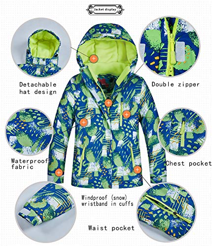 Image of Girls /Boys Snowsuits Hooded Insulated Windproof Winer Coats Ski Jacket Snow Pants Set