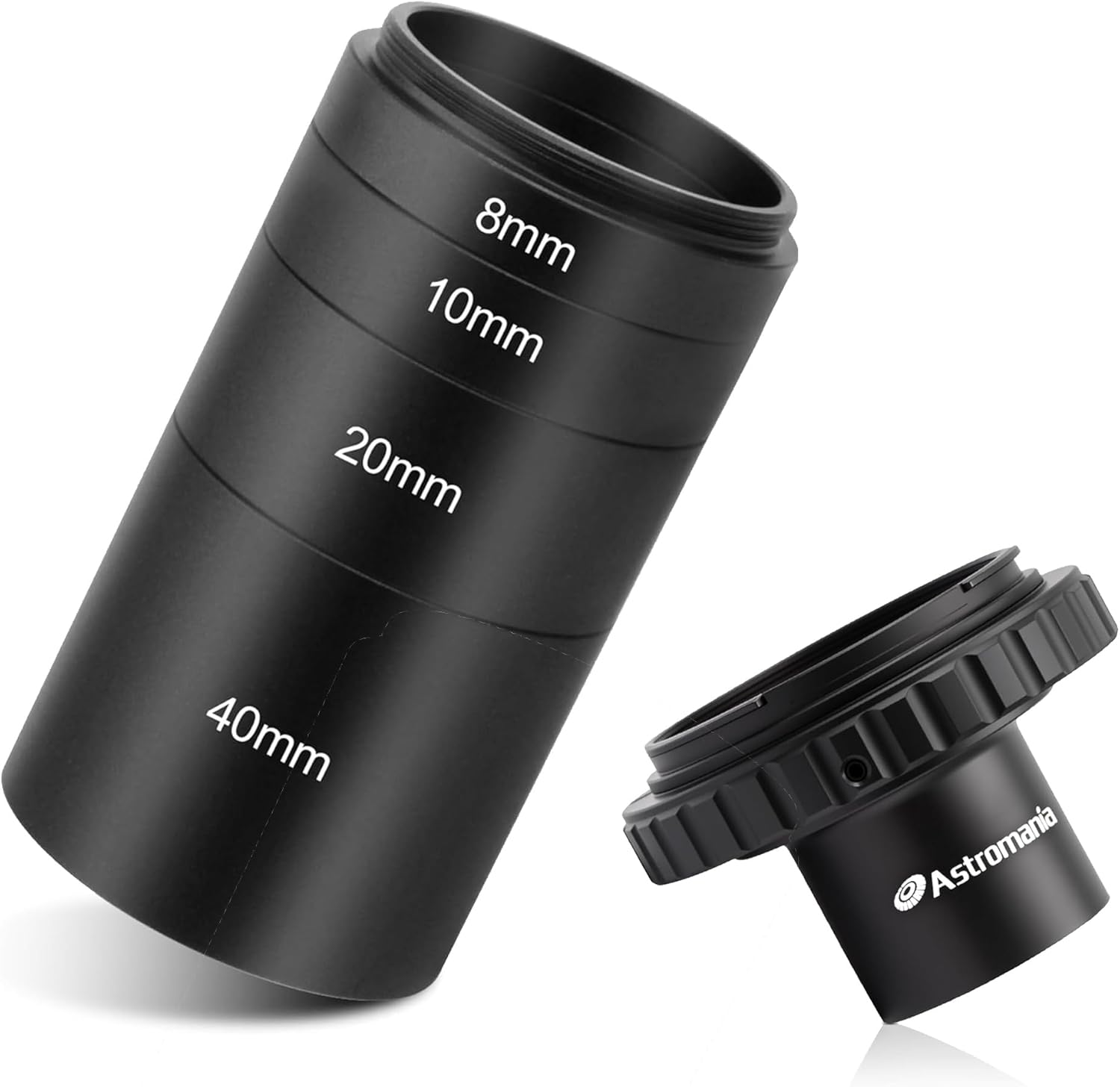 Astromania T-Ring Set for Canon EOS SLR/DSLR Cameras - Bundle with - T2-Extension Tube Kit 8 10 20 40mm