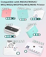 Vista 3 de Phomemo Papel adhesivo térmico blanco de 1.969 in, compatible con Phomemo M02/M02S/M02 PRO/M04S/M04AS Mini impresora térmica, texto negro, 3 rollos