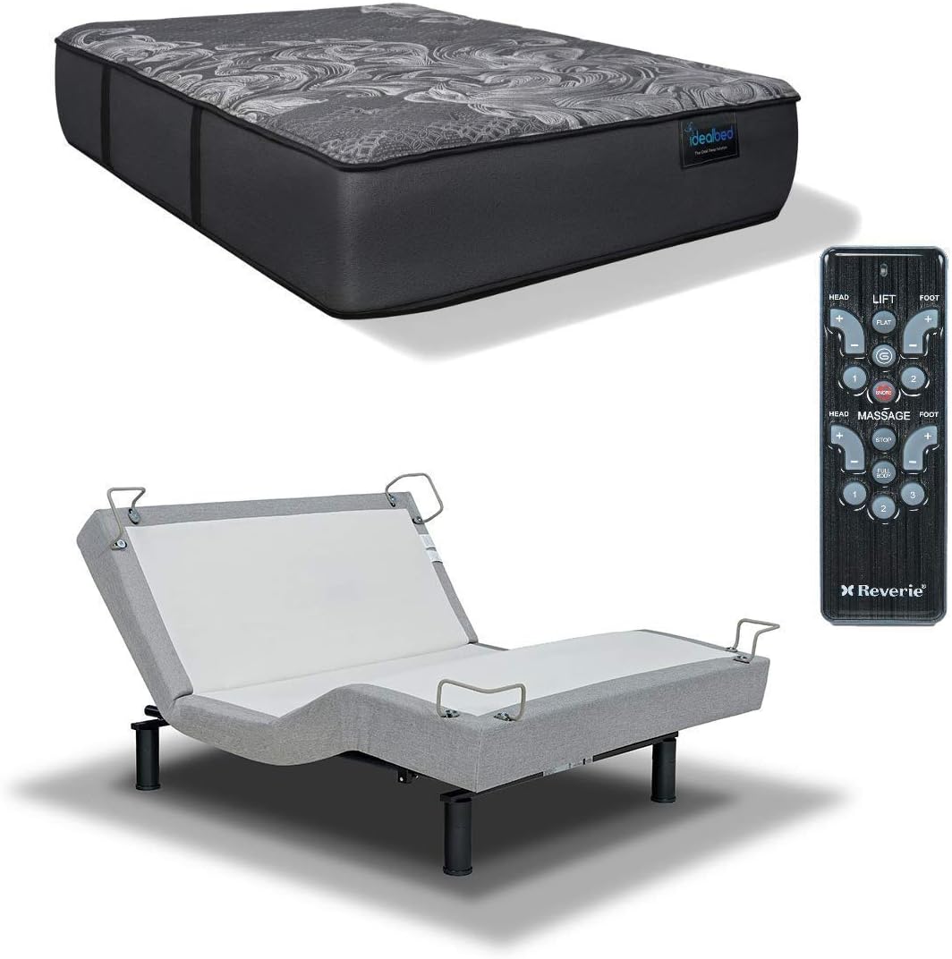 iDealBed Luxeシリーズ ハイブリッド iQ5 マットレス Reverie 5D調節ベッドセット マッサージ 無重力 圧力緩和 スリープシステム (ラグジュアリーファーム(ミディアムファームフィール) クイーン)