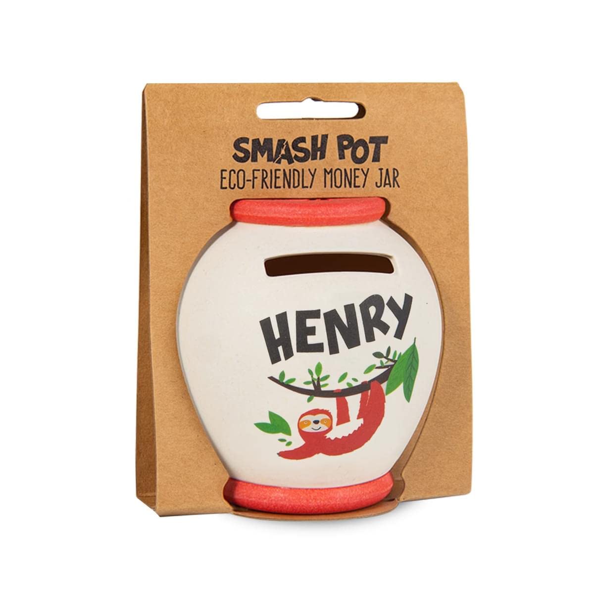 History & Heraldry Personalised Bamboo Smash Pot Money box (Henry)