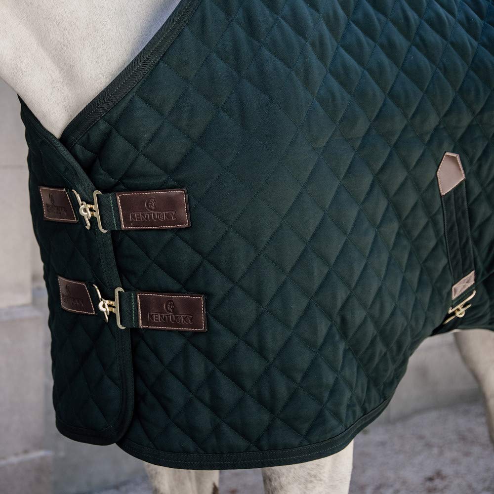 Kentucky Horsewear - Manta para establo (piel de conejo artificial, 400 g, tamaño: 145), color verde oscuro