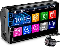 Central Multimídia Universal Mp5 Espelhamento Android IOS Câmera de Ré