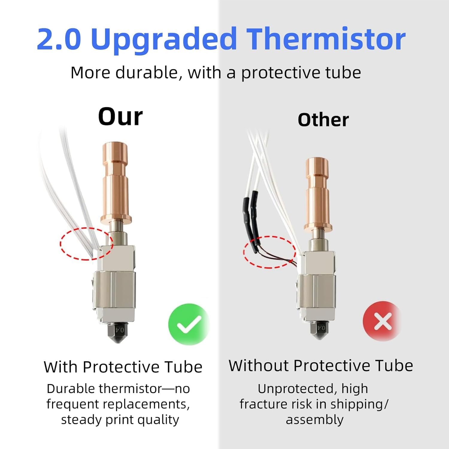 Ceramica Hotend per Kobra S1 Combo, 0,2mm 0,4mm 0,6mm Upgrade Hotend Kit, 3D Printer Heater Hotend Integrated Throat Kit, Testina di Pressione Extruder Kit per Anycubic Kobra S1/ACE Pro