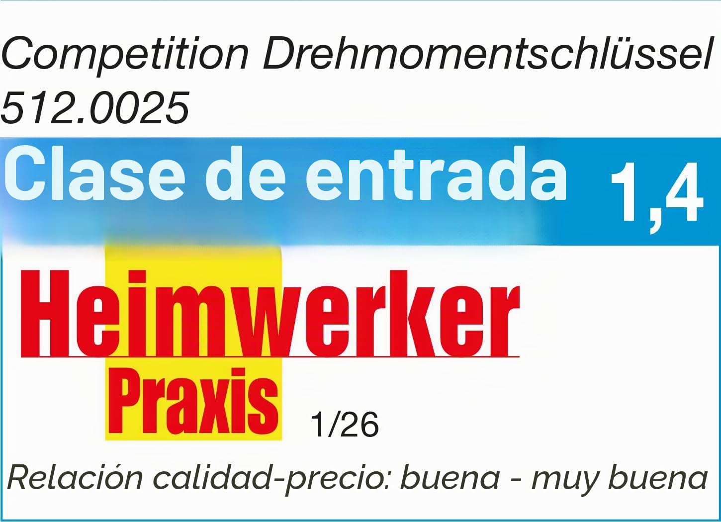 Competition Llave dinamométrica de carraca 512.0025, 1/2", 60-320 Nm (Powered by KS Tools)