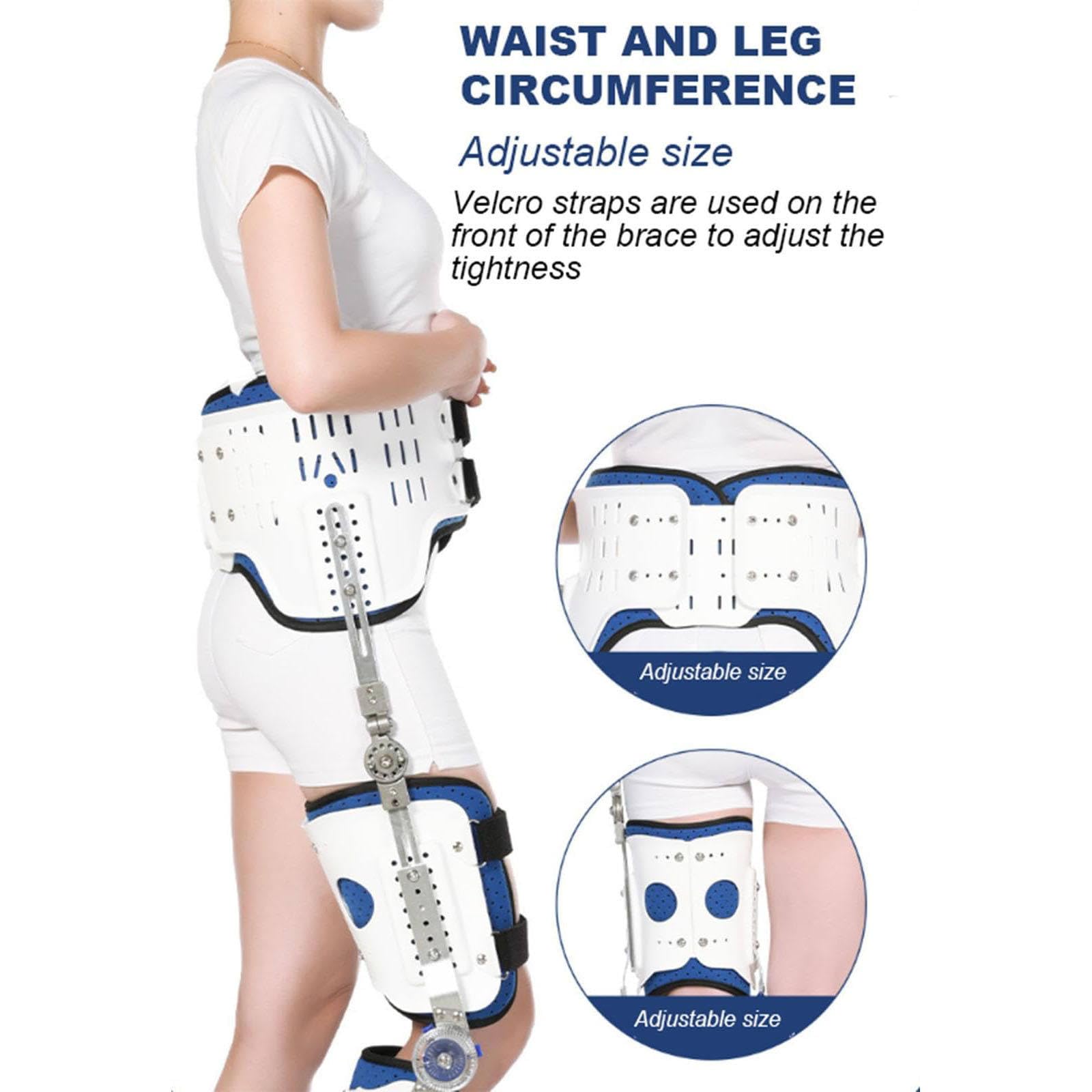 Ortezy Biodrowo-Kolanowe Ze Stopą I Butami Ortopedycznymi, Ortopedyczny Stabilizator Kolana, Regulowany Stabilizator Kolana Do Rehabilitacji Po Złamaniach Biodra, Stały Stabilizator Left-M