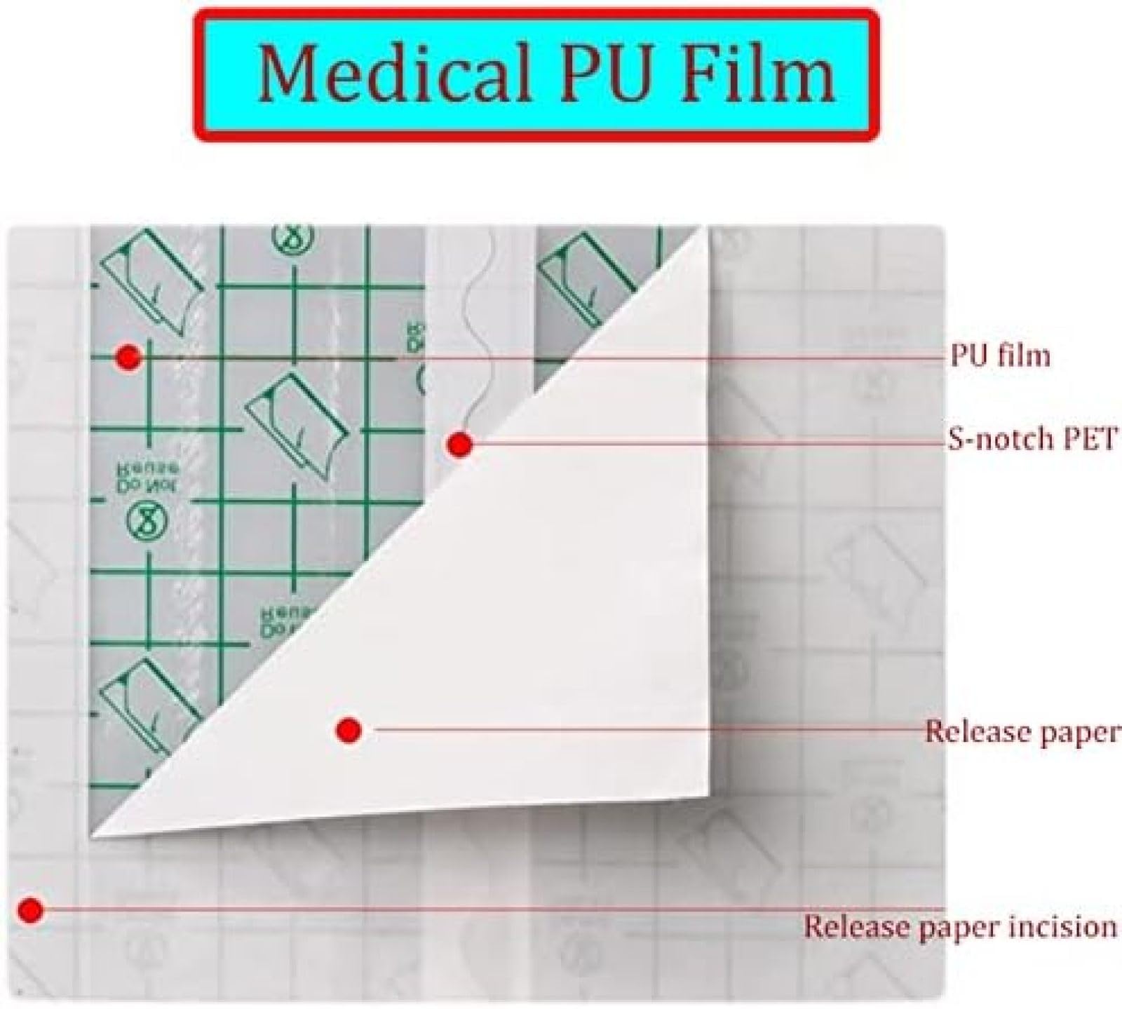 Peritonealdialyse-Duschschutz, transparenter Filmverband zur Fixierung der Haut, Dialyseanschluss, wasserdichtes Peritonealdialyse-Pflaster, 100 Stück